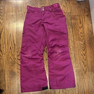 Kids Purple Burton Snow Pants Size 7-8